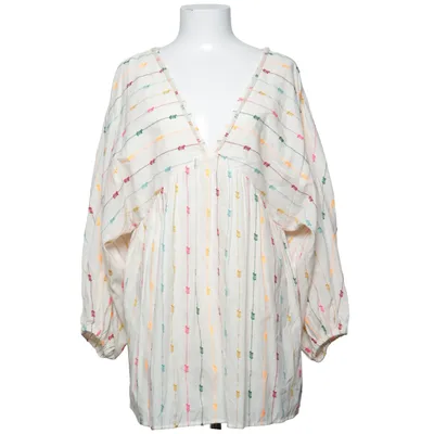 Blouse (Beige, Meerkleurig) van Zara Katoen