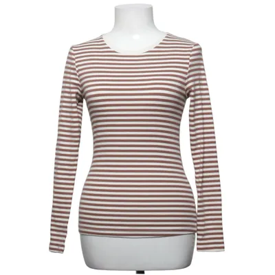 Long sleeve T-shirt (Brown, White) from Basic Apparel Elastane, Organic cotton