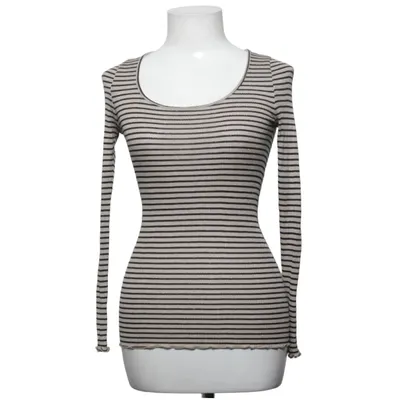 Top (Beige, Schwarz) von Rosemunde Baumwolle, Metallfaser, Seide