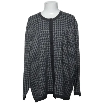 Strickjacke (Grau, Schwarz) von Atelier GS Acryl, Merinowolle