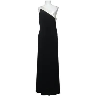Evening gown (Black, White) from Lauren Ralph Lauren Elastane, Polyester, Silk