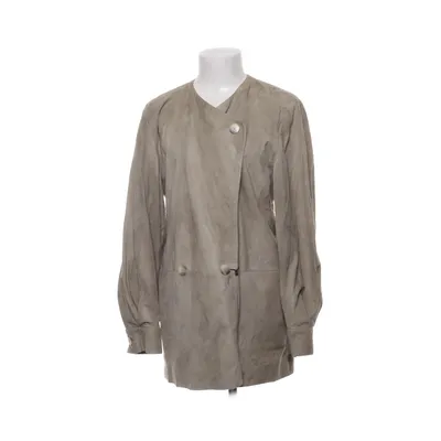 Veste longue en cuir (Gris) de Laurel Cuir