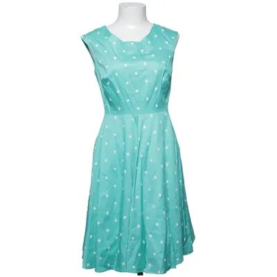 Kjole (Turkis, Hvid) fra Joules Bomuld, Polyester