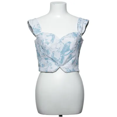 Crop top (Blå, Beige) från Milkwhite Bomull