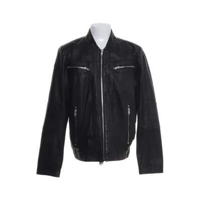 Leren jack (Zwart) van Jofama Leer, Polyester