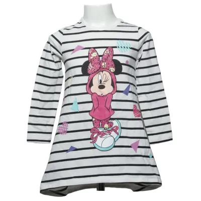 T-shirt à manches longues (Blanc, Noir, Multicolore) de Disney Minnie Mouse Coton, Élasthane