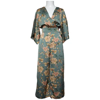 Jumpsuit (Green, Multicolored) from Zara Basic Collection