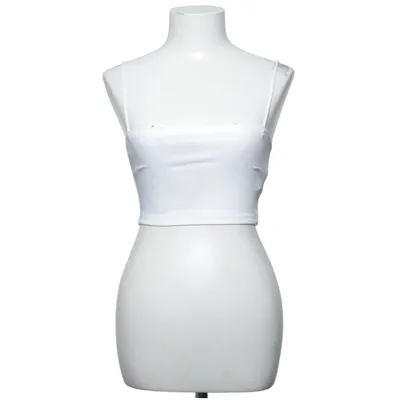 Crop top (Vit, Blå) från Gina Tricot Bomull, Elastan