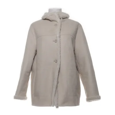 Shearling jas (Beige, Wit) van Fabiani Acryl, Polyester