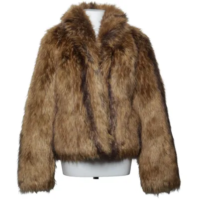 Vinterjacka (Brun) från Vero Moda Denim Bomull, Pälsimitation, Polyester