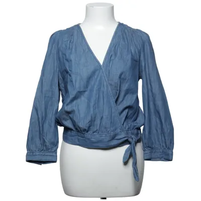 Wrap blouse (Blue) from Madewell Cotton, Lyocell
