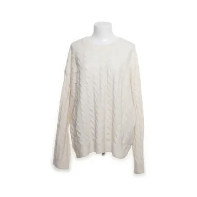 Sweater (White) from H&M Polyester, Acrylic, Wool, Elastane