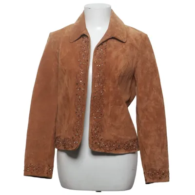Leather blazer (Brown) from Coldwater Creek Leather, Polyester