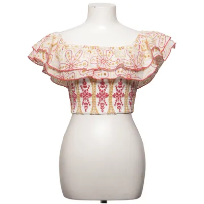 Crop top (Hvid, Flerfarvet) fra Frime