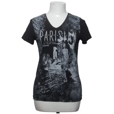 T-shirt (Sort, Grå) fra Molly Jo Elastan, Viscose