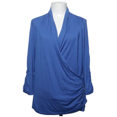 Wikkelblouse (Blauw) van Peter Hahn Elastaan, Viscose