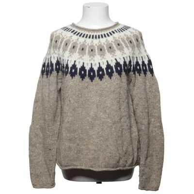 Sweater (Beige, White, Blue) from Eddie Bauer Acrylic, Cotton, Polyamide, Wool