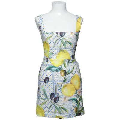 Kleid (Blau, Weiß, Gelb, Grün) von Reserved Baumwolle, Viskose
