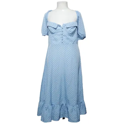 Dress (Blue, White) from Boohoo Polyester