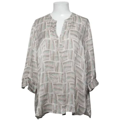 Blouse (Beige, Multicolore) de Caliban Soie