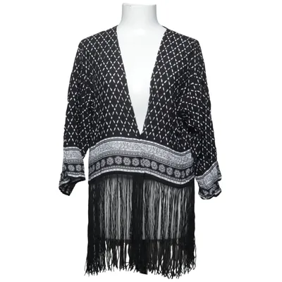 Kimono (Noir, Blanc) de H&M Coachella Polyamide, Viscose
