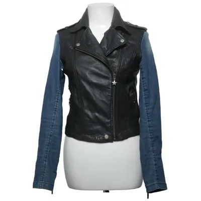 Veste de motard (Noir, Bleu) de Tommy Hilfiger Denim Coton, Élasthane, Cuir, Polyester