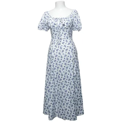 Robe longue (Blanc, Bleu) de X&Z Coton, Polyester
