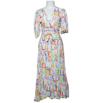 Robe portefeuille (Blanc, Multicolore) de Laurella Viscose