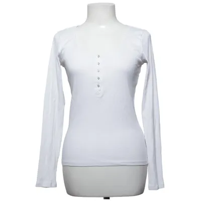 Henley shirt (Wit) van H&M Katoen, Elastaan