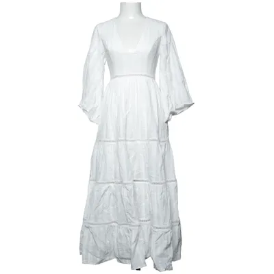 Robe longue (Blanc) de Malina Coton