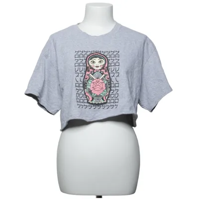 Crop Top (Grau, Mehrfarbig) von HNR LDN Baumwolle