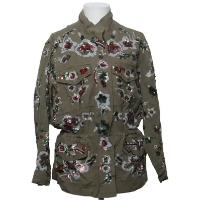 Jacka (Grön, Flerfärgad) från Zara Basic Outerwear Bomull, Linne