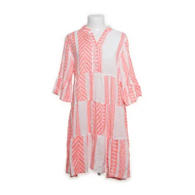 Dress (Pink, White) from Zwillingsherz Acrylic, Cotton