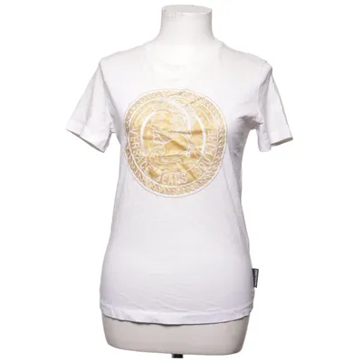 T-shirt (Hvid, Gul) fra Versace Jeans Couture Bomuld