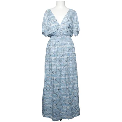 Maxi jurk (Blauw, Wit) van Unmade Copenhagen Viscose