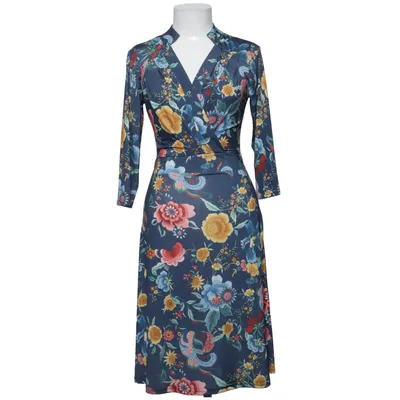 Wickelkleid (Blau, Mehrfarbig) von Stockholms Klänningsfabrik Elasthan, Polyester