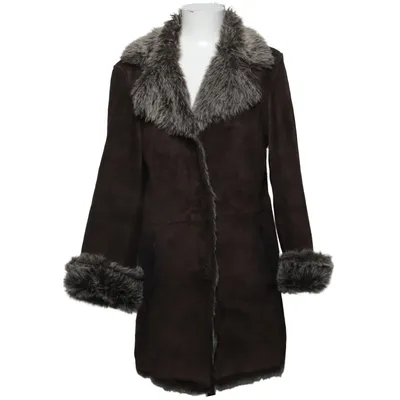 Shearlingjacka (Brun) från Saki Akryl, Skinn, Polyester