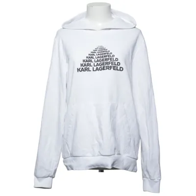 Sweat à capuche (Blanc) de Karl Lagerfeld Coton, Polyester