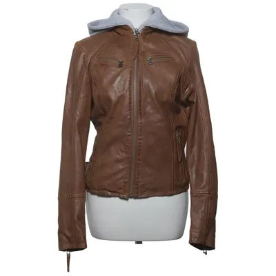 Leren jack (Bruin, Grijs) van Gipsy Katoen, Leer, Polyester
