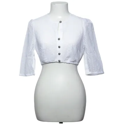 Dirndl blouse (Wit) van Marjo Katoen, Elastaan, Nylon