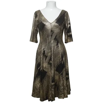 Dress (Black, Gold) from Revdelle Elastane, Metallic fiber, Polyester