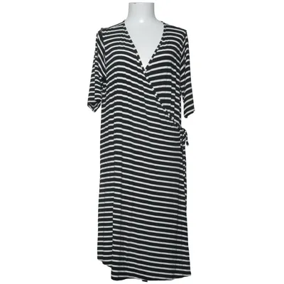 Slå-om-kjole (Sort, Hvid) fra Bluebelle Maternity Elastan, Viscose
