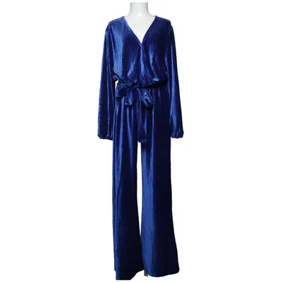 Byxdress (Blå) från Another Label Elastan, Polyester