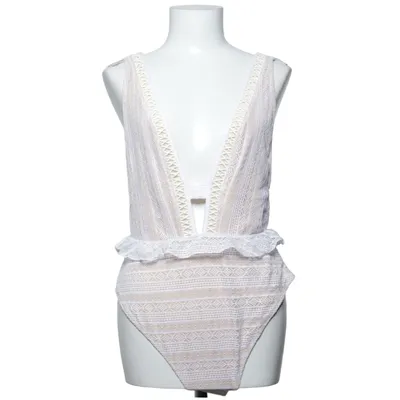 Badpak (Beige, Wit) van River Island Katoen, Elastaan, Polyamide, Polyester, Viscose