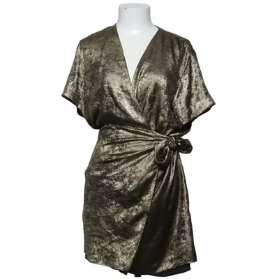 Wickelkleid (Gold, Schwarz) von Zara Polyester