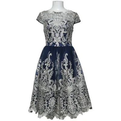 Robe de cocktail (Bleu, Or) de Chi Chi London Élasthane, Polyamide, Polyester