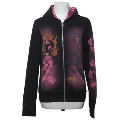 Hættetrøje (Sort, Pink, Flerfarvet) fra Ed Hardy Elastan, Viscose