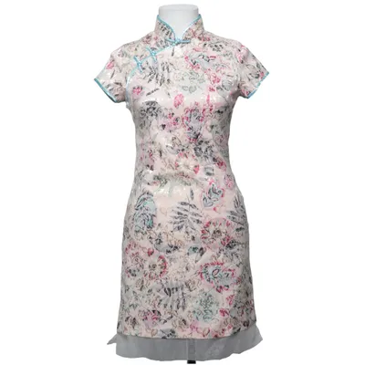 Cheongsam (Beige, Multicolore)