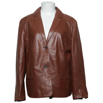 Læderblazer (Brun) fra Madeleine Læder