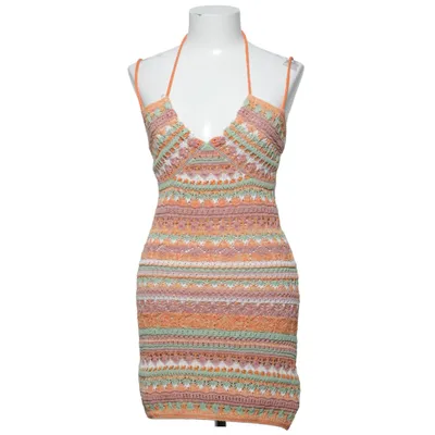 Halterneck dress (Orange, Multicolored) from Zara Cotton, Polyester